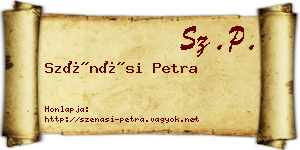 Szénási Petra névjegykártya